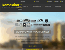 Tablet Screenshot of kamaainaplumbing.com